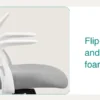A36edada86a3946e29a4a19f5f8c56cacm.webp Mesh Ergonomic Office Computer Desk Chair Flip-up Arms Adjustable Headrests Comfortable Lumbar Support