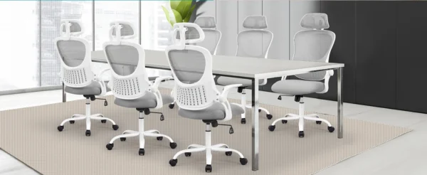 A58569ba19267479d8c5af9533ff9fdbcr.webp Mesh Ergonomic Office Computer Desk Chair Flip-up Arms Adjustable Headrests Comfortable Lumbar Support