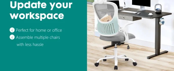 A6c126f21735043adb772104aa239496aW.webp Mesh Ergonomic Office Computer Desk Chair Flip-up Arms Adjustable Headrests Comfortable Lumbar Support