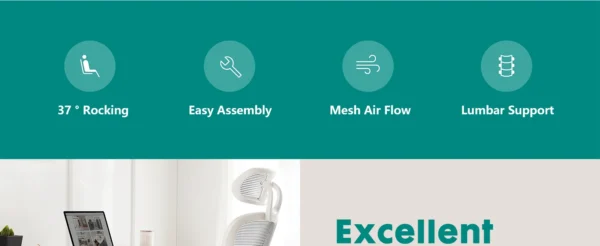 Aee4b24328681440da4772e9315c191b4O.webp Mesh Ergonomic Office Computer Desk Chair Flip-up Arms Adjustable Headrests Comfortable Lumbar Support