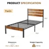 S000bb01d185e49559e5b77f15511004eU.webp Queen Size Metal Platform Bed Frame with Headboard and Footboard with 800LBS