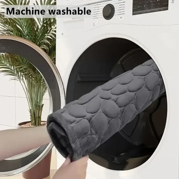 S0024e6663853439f9071db623db19dacU.webp 3D Non Slip Bathroom Mat Cobblestone Embossed Bath Mats, Absorbent Doormat Carpet