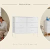 S01b85adcd5414525826f79ea7543f8b3O.webp 6 Fabric Drawers Nightstand For Bedroom Bedside Sofa Table With Storage