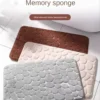 S0a876b9757f74285aff4eddc42285a85Q.webp 3D Non Slip Bathroom Mat Cobblestone Embossed Bath Mats, Absorbent Doormat Carpet