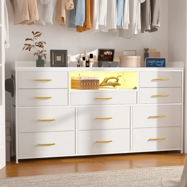 S122c34b36e5643dabada20cabf7e242ch.webp EnHomee 60" TV Stand with 11 Drawers – LED Lighting