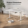 Electric Standing Desk Height Adjustable Gaming Computer Workstation with Memory 176lbs
