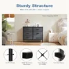 S1979d149bd1f41608fec0d6131530621e.webp 6 Fabric Drawers Nightstand For Bedroom Bedside Sofa Table With Storage