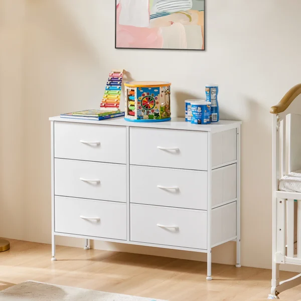 S19e832aa424547bcb9785d1b3a022cfej.webp 6 Fabric Drawers Nightstand For Bedroom Bedside Sofa Table With Storage