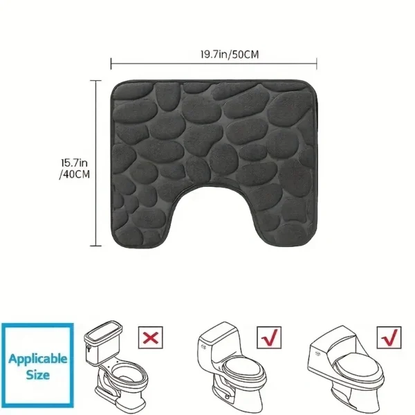 Washroom toilet foot mat U-shaped floor mat, waterproof pad Bathroom bathroom, water absorption