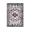 Colorful Vintage Persian Flannel Non-slip Area Rug, Soft Floor Mat for Living Room Bedroom
