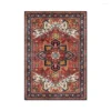 Colorful Vintage Persian Flannel Non-slip Area Rug, Soft Floor Mat for Living Room Bedroom