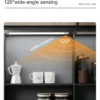 S2ebe1744c01140f89cd0a509b31f79d5w.webp LED Cabinet Light USB Type-C Rechargeable Motion Sensor Led Lamp for Kitchen Wardrobe Cabinet Lighting 20cm/30cm/40cm/50cm/60cm