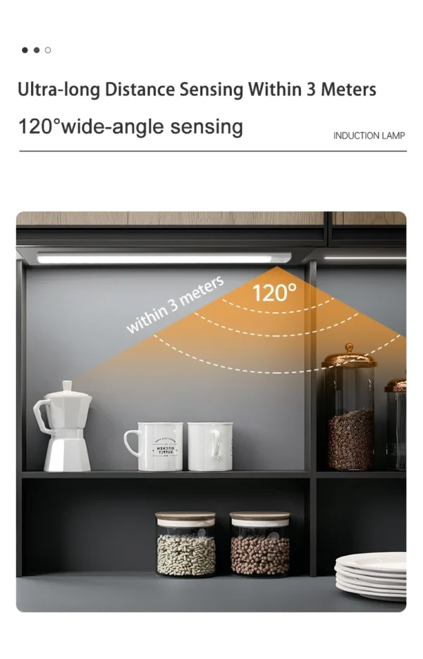 S2ebe1744c01140f89cd0a509b31f79d5w.webp LED Cabinet Light USB Type-C Rechargeable Motion Sensor Led Lamp for Kitchen Wardrobe Cabinet Lighting 20cm/30cm/40cm/50cm/60cm