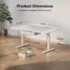 Electric Standing Desk Height Adjustable Gaming Computer Workstation with Memory 176lbs