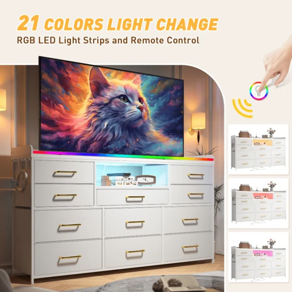 S3068cf2f17d44d408554083d0ac6fa74M.webp EnHomee 60" TV Stand with 11 Drawers – LED Lighting