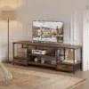 Wooden Tv Stand For Up To 75 Inch TV Entertainment Center For Living Room