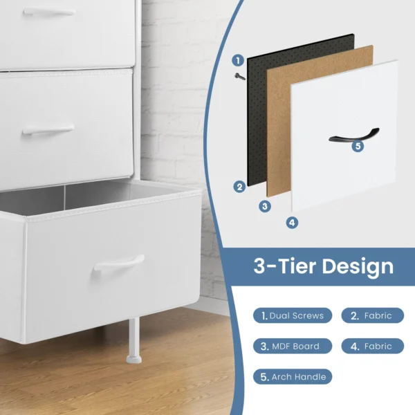 S36e631b6f8b442c8bd63e6c850cb6df2i.webp 6 Fabric Drawers Nightstand For Bedroom Bedside Sofa Table With Storage