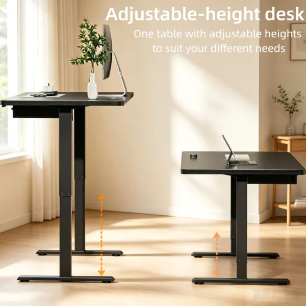 Electric Standing Desk Height Adjustable Gaming Computer Workstation with Memory 176lbs