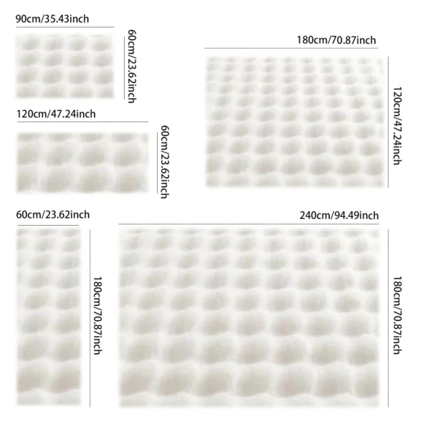 Rabbit fur rug is soft, thick, non-slip, waterproof, machine washable, perfect for living room and bedroom.