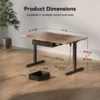 Electric Standing Desk Height Adjustable Gaming Computer Workstation with Memory 176lbs