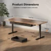 Electric Standing Desk Height Adjustable Gaming Computer Workstation with Memory 176lbs