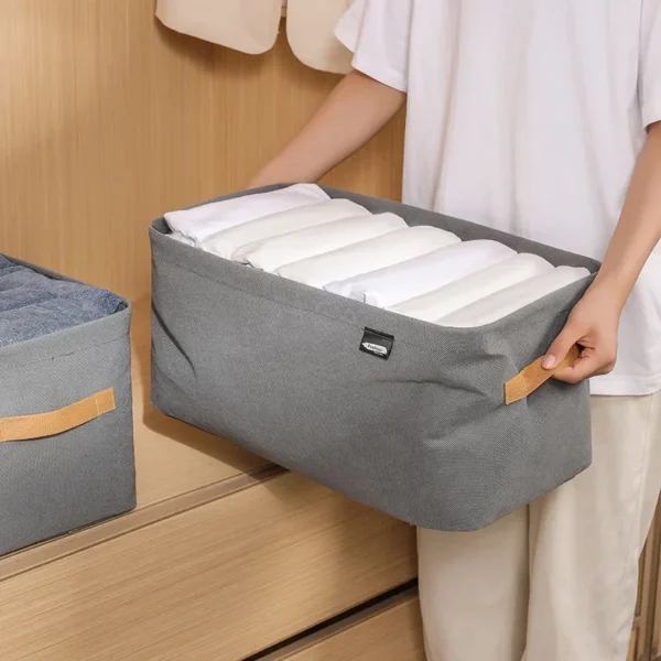 S56f05a15cfae44b18c42800ad65dadd9t.webp Thicken Clothes Organizer Pants Sweater Storage Cabinets Drawers Organizer Jeans Storage Box Wardrobe Clothes Storage Organizers