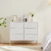 S59d942692db741e69b95ff92dfe5e339h.webp 6 Fabric Drawers Nightstand For Bedroom Bedside Sofa Table With Storage