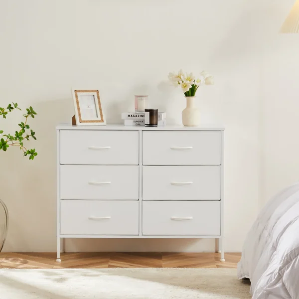 S59d942692db741e69b95ff92dfe5e339h.webp 6 Fabric Drawers Nightstand For Bedroom Bedside Sofa Table With Storage