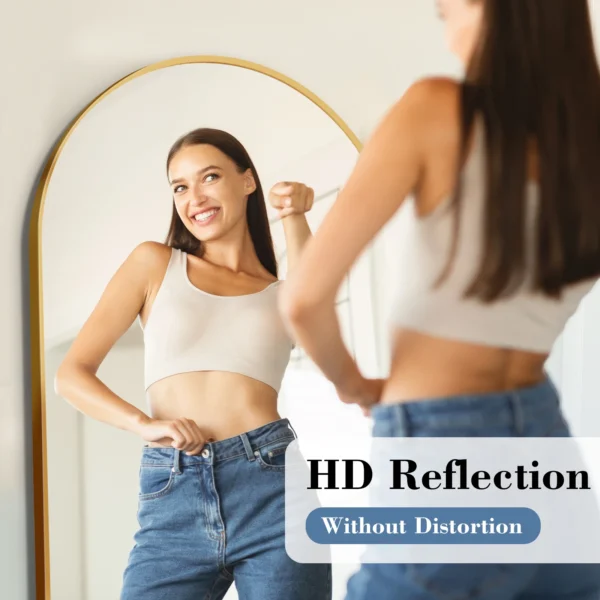 S5a87df649c4f401982aec9095e70a7425.webp 56"x21" Full Length Mirror with Aluminum Alloy Frame Leaning or Standing Full Length