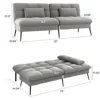 S5acb664f30894f32bf97f00ea7881f83Y-1.webp Soa Bed, 72″ Convertible Sleeper Soa, Upholstered Loveseat, multi-angle reclining loveseat