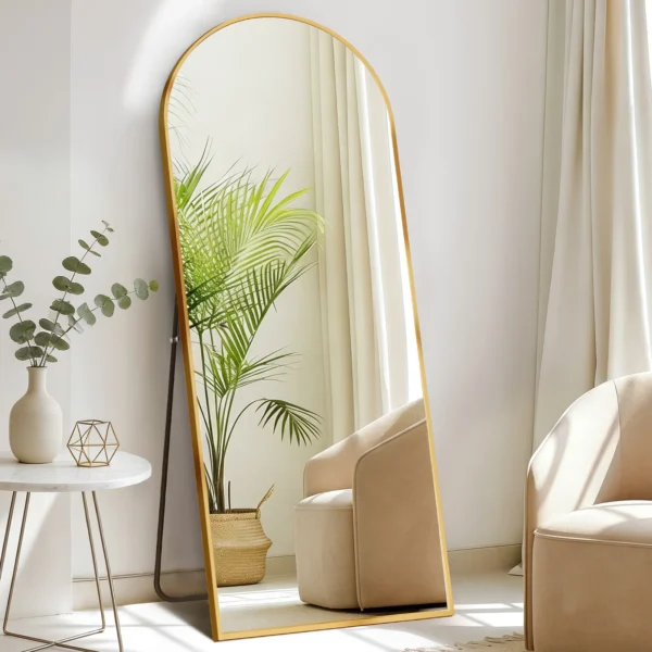 S5e6f4492faef44a8ade5141fee24bbc0a.webp 56"x21" Full Length Mirror with Aluminum Alloy Frame Leaning or Standing Full Length