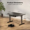 Electric Standing Desk Height Adjustable Gaming Computer Workstation with Memory 176lbs