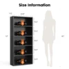 6 Tier Wooden Shelf Bookcase 63 Inch Tall Floor Standing Open Bookshelf