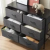 S6e35b05f216b4b8a9bdb3b46f1d9553eF.webp 6 Fabric Drawers Nightstand For Bedroom Bedside Sofa Table With Storage