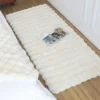 Rabbit fur rug is soft, thick, non-slip, waterproof, machine washable, perfect for living room and bedroom.