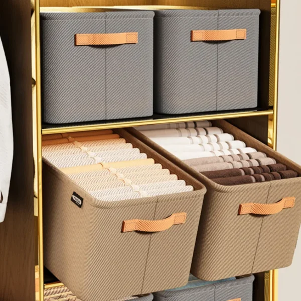 S94cb9e841b6b477cbc0df0e3f15625619.webp Thicken Clothes Organizer Pants Sweater Storage Cabinets Drawers Organizer Jeans Storage Box Wardrobe Clothes Storage Organizers