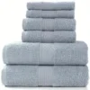 S9e018d4fbd804e2784f8b12684d65163H.webp Bath Towel Washcloth Cotton Towel Solid Color Soft Absorbent Towels Multipurpose Use For Hotel Bathroom