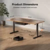 Electric Standing Desk Height Adjustable Gaming Computer Workstation with Memory 176lbs