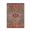 Colorful Vintage Persian Flannel Non-slip Area Rug, Soft Floor Mat for Living Room Bedroom
