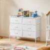 Sa497bab3d8e448389c939d44b5eb3b6b9.webp 6 Fabric Drawers Nightstand For Bedroom Bedside Sofa Table With Storage