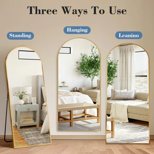 Sa934d563b26f4023b41d352ffeac1363l.webp 56"x21" Full Length Mirror with Aluminum Alloy Frame Leaning or Standing Full Length