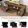 Wooden Tv Stand For Up To 75 Inch TV Entertainment Center For Living Room