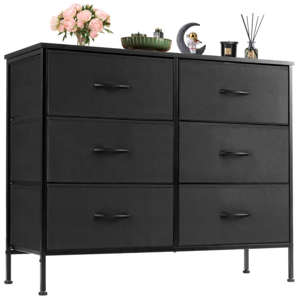 Saa6f8684b1c04d508a5fe416a4406ec4k.webp 6 Fabric Drawers Nightstand For Bedroom Bedside Sofa Table With Storage
