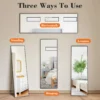 68"x26" Arched Full Length Mirror with Stand Floor Free Standing Aluminum Frame