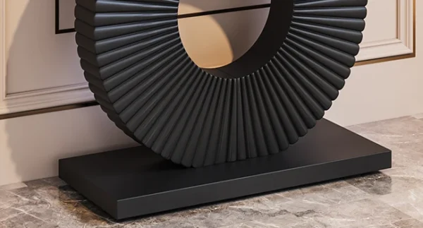 Sc8567f9bc0e5482a871dbd27f1cffb89k.webp Modern Console Table with Geometric Base, 40 inch Wood Entryway Table
