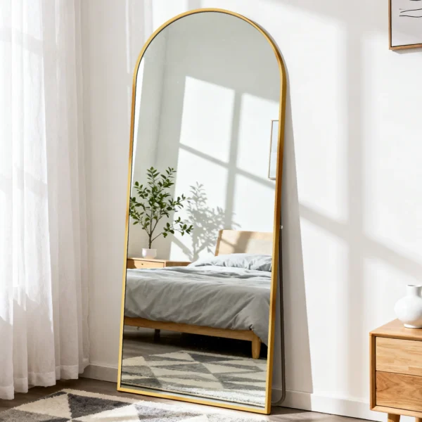 Sdb12b5d4de6045fbb8bc33f448b3bcc3j.webp 56"x21" Full Length Mirror with Aluminum Alloy Frame Leaning or Standing Full Length