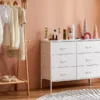 Sdc6bda5a45424beb892c7ec562c015c1W.webp 6 Fabric Drawers Nightstand For Bedroom Bedside Sofa Table With Storage