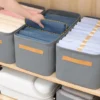 Se092ed724788492d8a79d85667daf861s.webp Thicken Clothes Organizer Pants Sweater Storage Cabinets Drawers Organizer Jeans Storage Box Wardrobe Clothes Storage Organizers