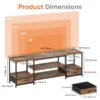 Wooden Tv Stand For Up To 75 Inch TV Entertainment Center For Living Room