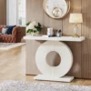 Seccabdd9ff1f4a578ec6d32e8df87593q.webp Modern Console Table with Geometric Base, 40 inch Wood Entryway Table